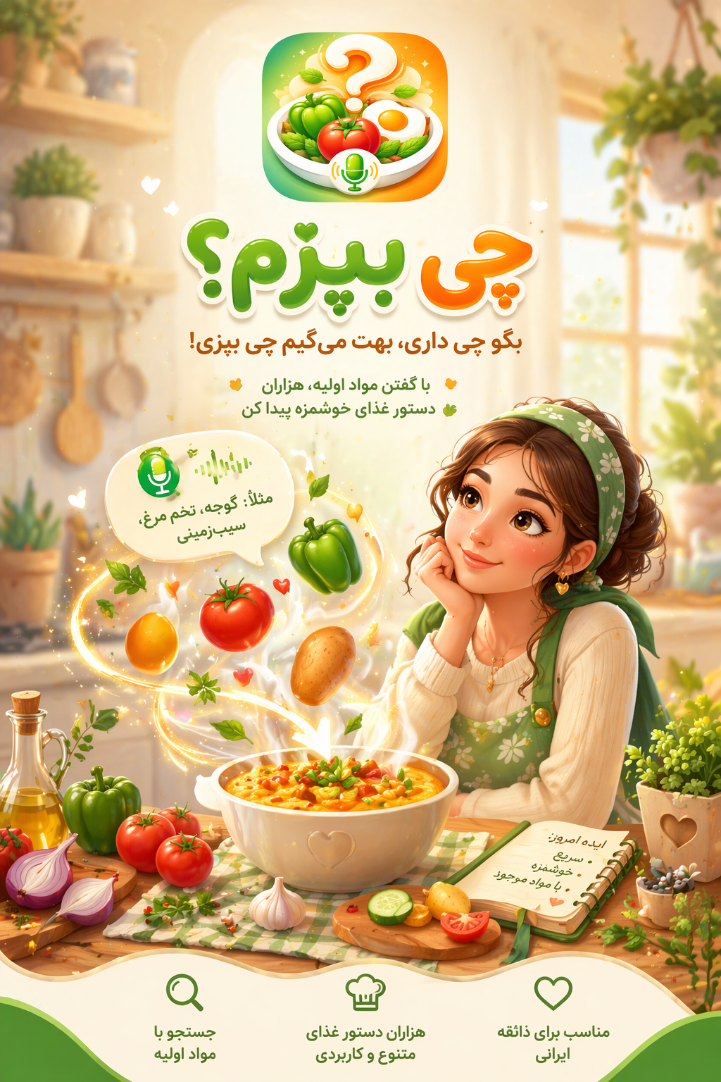 چی بپزم - اپلیکیشن دستور پخت