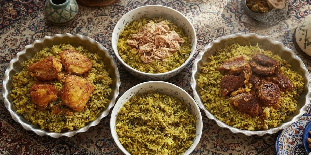 انواع ماش پلو با شوید خشک