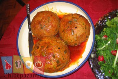 کوفته‌ برنجی تابه‌ای بدون گوشت