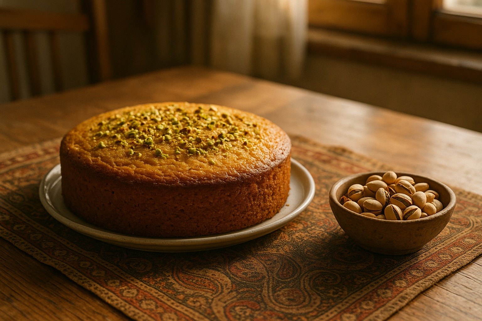 طرز تهیه کیک پسته‌ای خانگی؛ خوش‌عطر، لطیف و درست مثل قنادی‌های لوکس