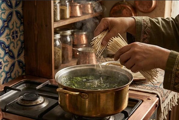 دستور تهیه آش رشته با سبزی خشک